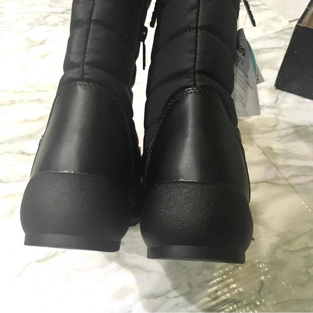totes Women's Black Winter & Rain Tall Insulated Boots